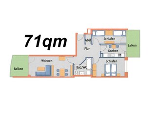 Grundriss der Ferienwohnung
