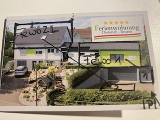 Aufteilung Fewos und  Parkplätze