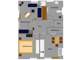 Ferienwohnung Grundriss