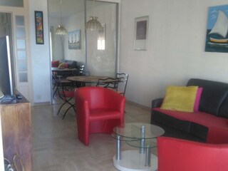 Essbereich im Wohnzimmer