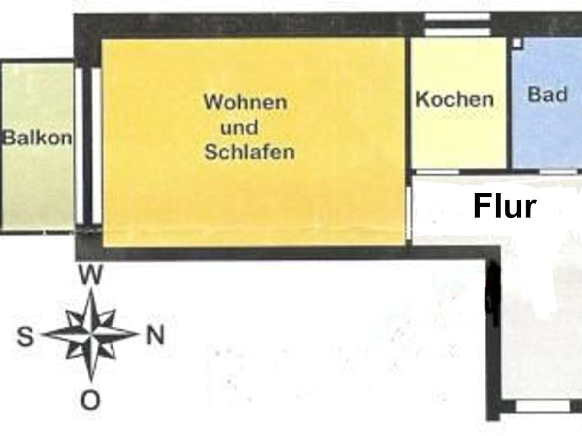 Grundriss der Ferienwohnung Abendstimmung