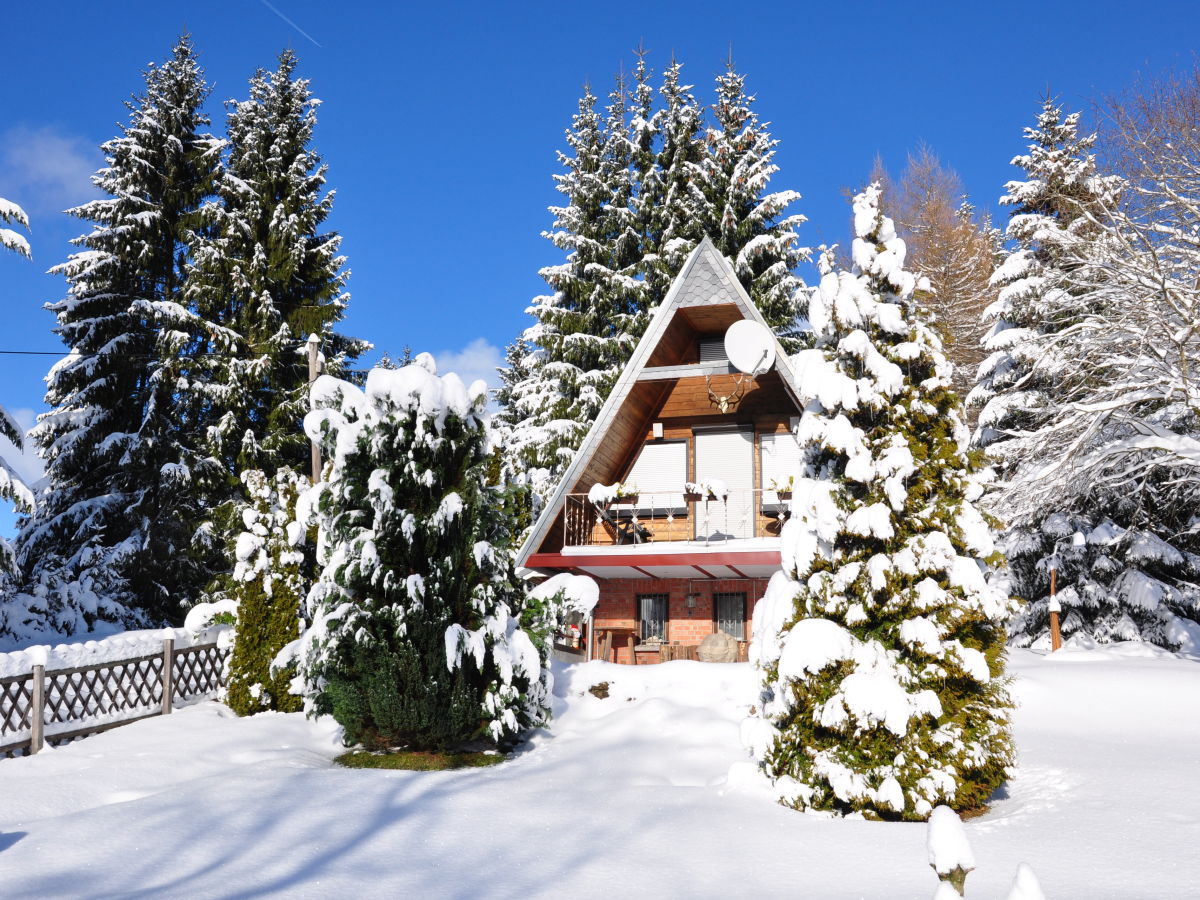 Winteransicht vom Ferienhaus