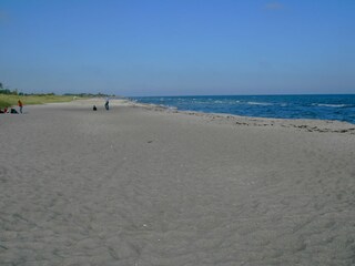 The wide sandy beach