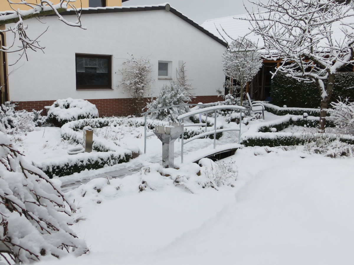 AUßenanlage im Winterkleid