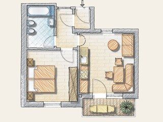 Appartamento per vacanze Deutschnofen Pianta del piano 25