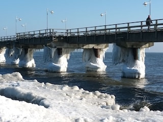 Seebrücke Bansin im Corona-Winter 2021