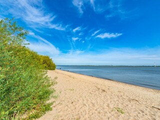Blauer Himmel über Krautsand