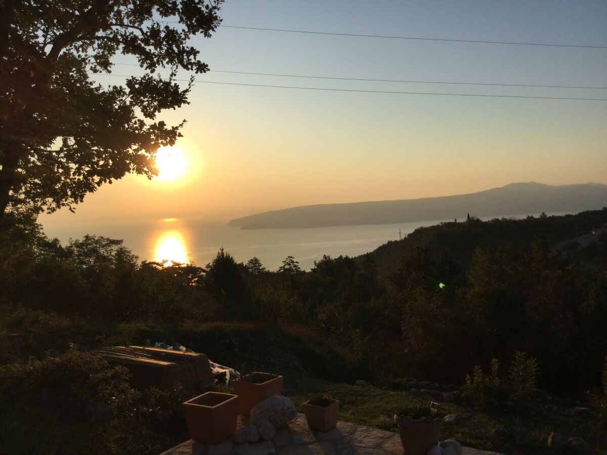 Sonnenuntergang über der Kvarner Bucht