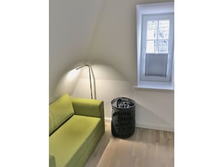 Schlafzimmer 4,  unsere Koje mit Schlafcouch im DG