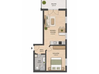 Vakantieappartement Oberstdorf Grondplan 24