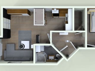 Grundriß linker Teil der Wohnung