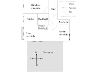 Grundriss der Wohnung