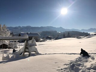 unser Garten im Winter