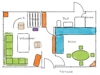 Casa per le vacanze Lur Pianta del piano 21
