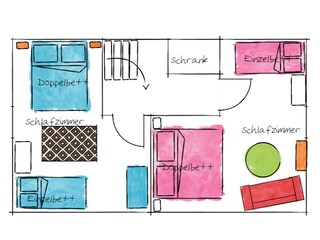 Casa per le vacanze Lur Pianta del piano 22