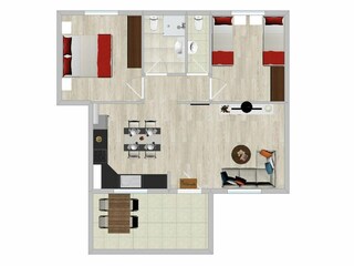 Casa per le vacanze Porec Pianta del piano 44