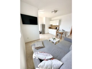 Living-dining area with tv