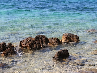 crystal clear water in front of the accomodation