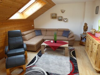 das gemütliche Wohnzimmer