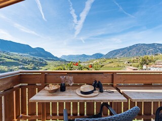 Blick vom Südbalkon ins Etschtal