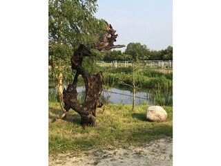 Sculpture by the pond