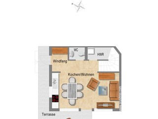 Casa de vacaciones Olpenitz Plano de planta 45