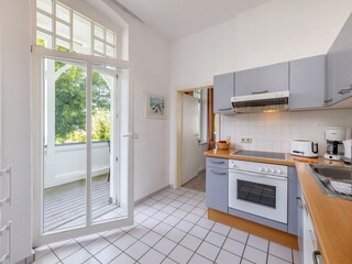 von der Küche aus ist der Balkon begehbar.