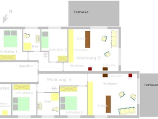 Grundrisse des Erdgeschoss