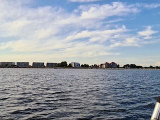 Südstrand Fehmarn vom Wasser aus