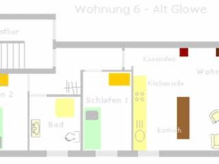 Vakantieappartement Glowe Grondplan 6