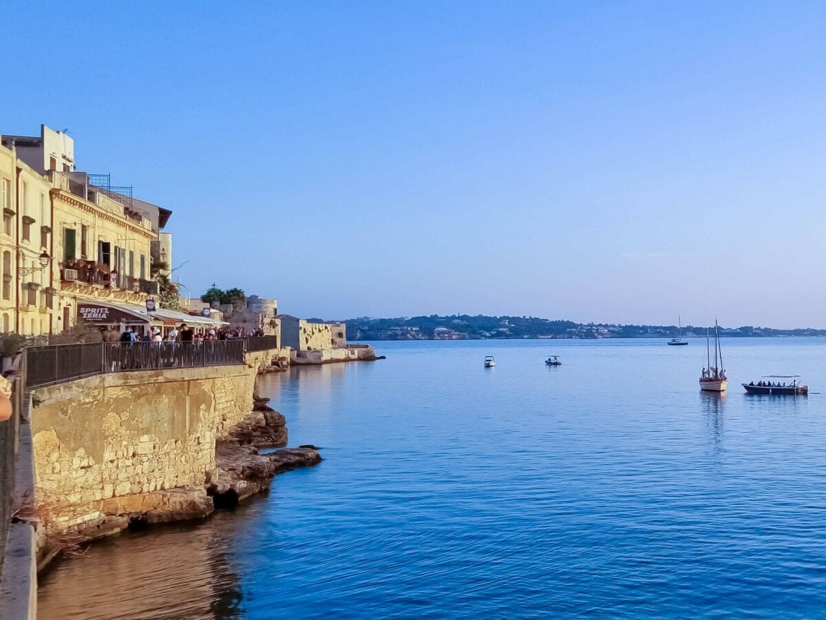 Abendstimmung am Meer von Ortygia