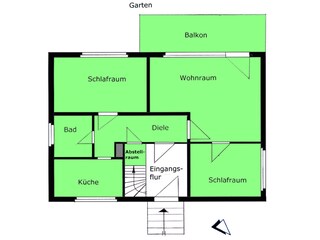 Grundriss der Ferienwohnung