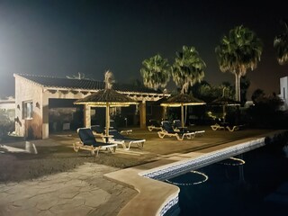Romantic lights at the pool