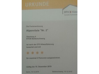 DTV Klassifizierung mit vier Sternen
