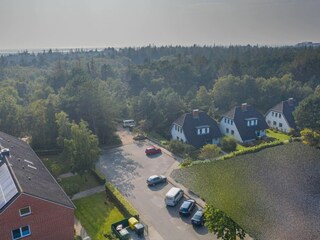 Luftbild mit Meerespanorama