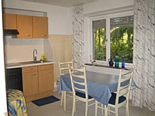 one of the two kitchen