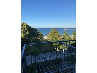 Balkon mit Blick auf die Seebrücke