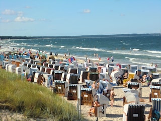 Der Strand direkt vor unserer Villa