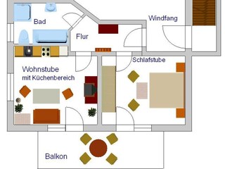 Grundriss Ferienwohnung Richter