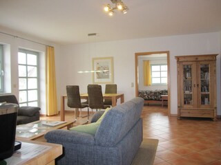 Living room with dining area