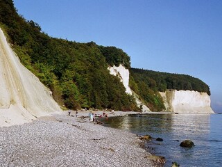 Coastline of chalk cliffs