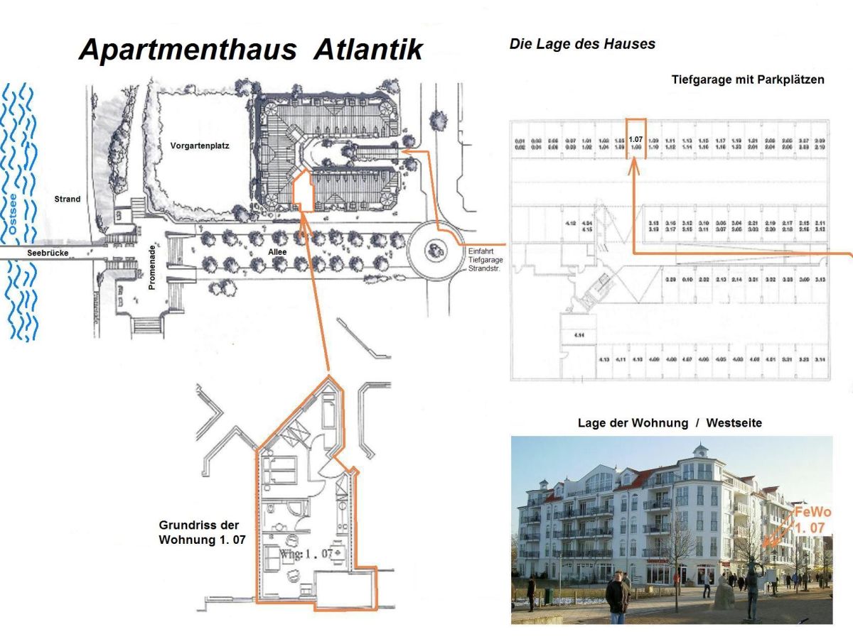 Wohnungsgrundriss mit Tiefgarage