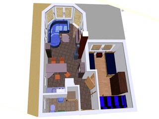 3D floor plan.