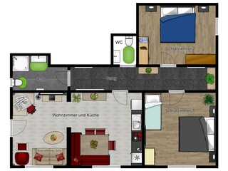 Appartamento per vacanze Zell am Ziller Pianta del piano 20