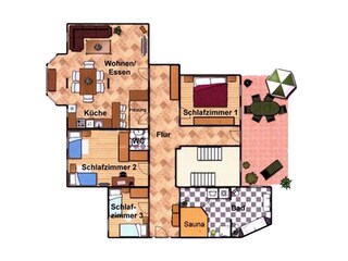 Appartamento per vacanze Borkum Pianta del piano 23