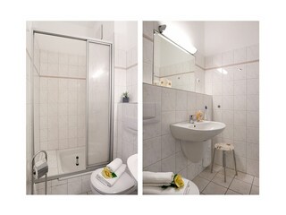 Deutsches Haus Whg.3- Blick ins Duschbad