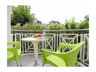 Deutsches Haus Whg.3- Blick ins Grüne vom Balkon