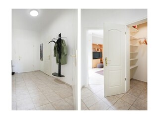 Deutsches Haus Whg. DH3 - Blick in den Flur mit Garderobe und Kleiderschrank