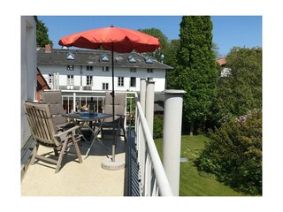 Seebach Whg.25 - Blick auf den sonnigen Balkon