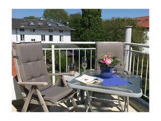 Seebach Whg.25 - Blick auf den sonnigen Balkon, perfekt zum genießen